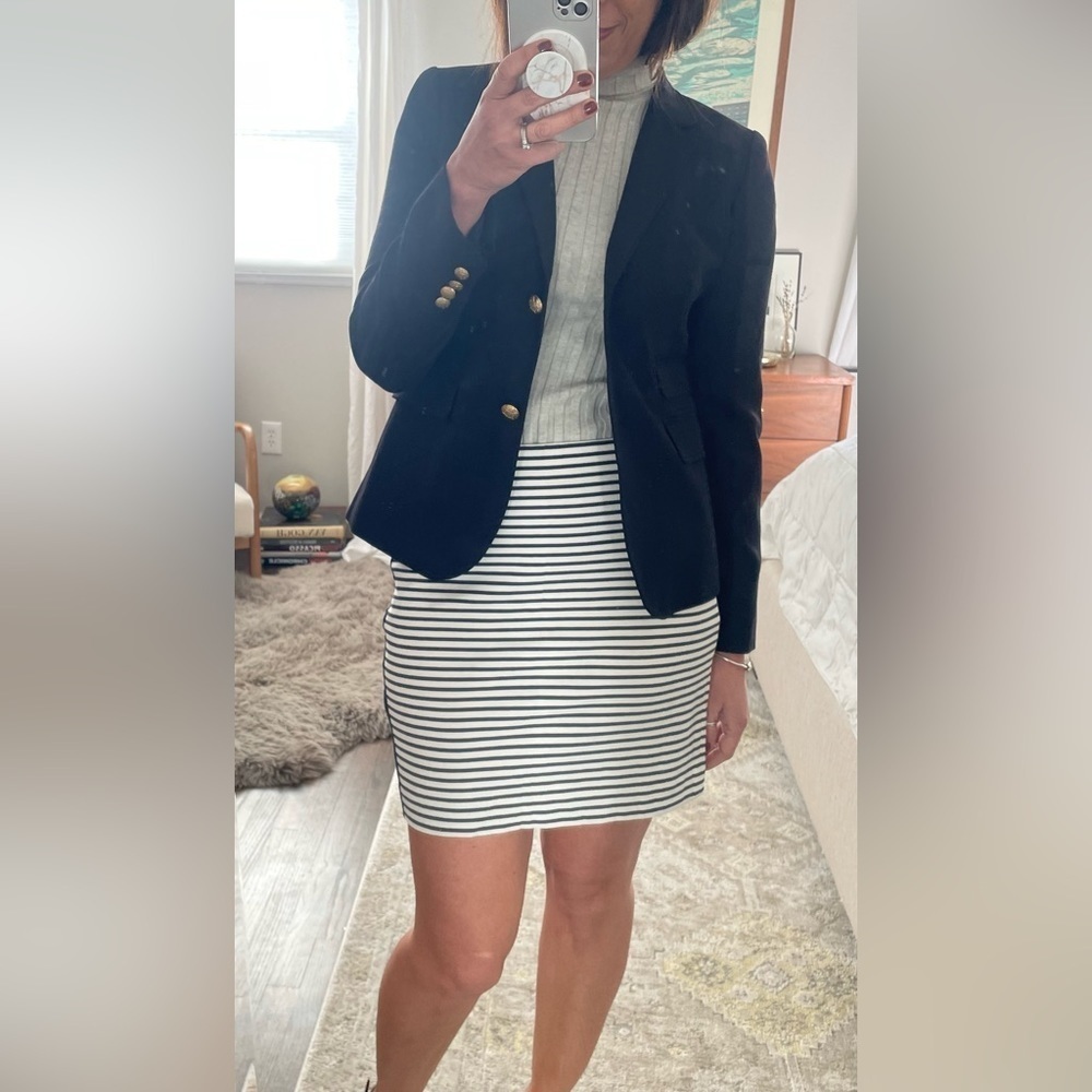 Madewell Eventide Striped Side Zip Skirt Medium